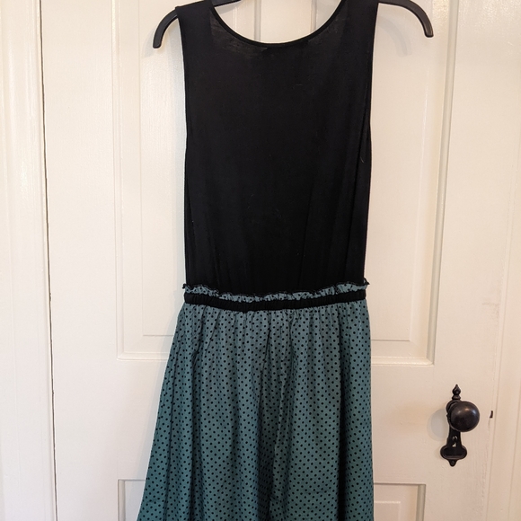 Modcloth Doe & Ray polka dot green and black dress - Medium - Picture 3 of 6